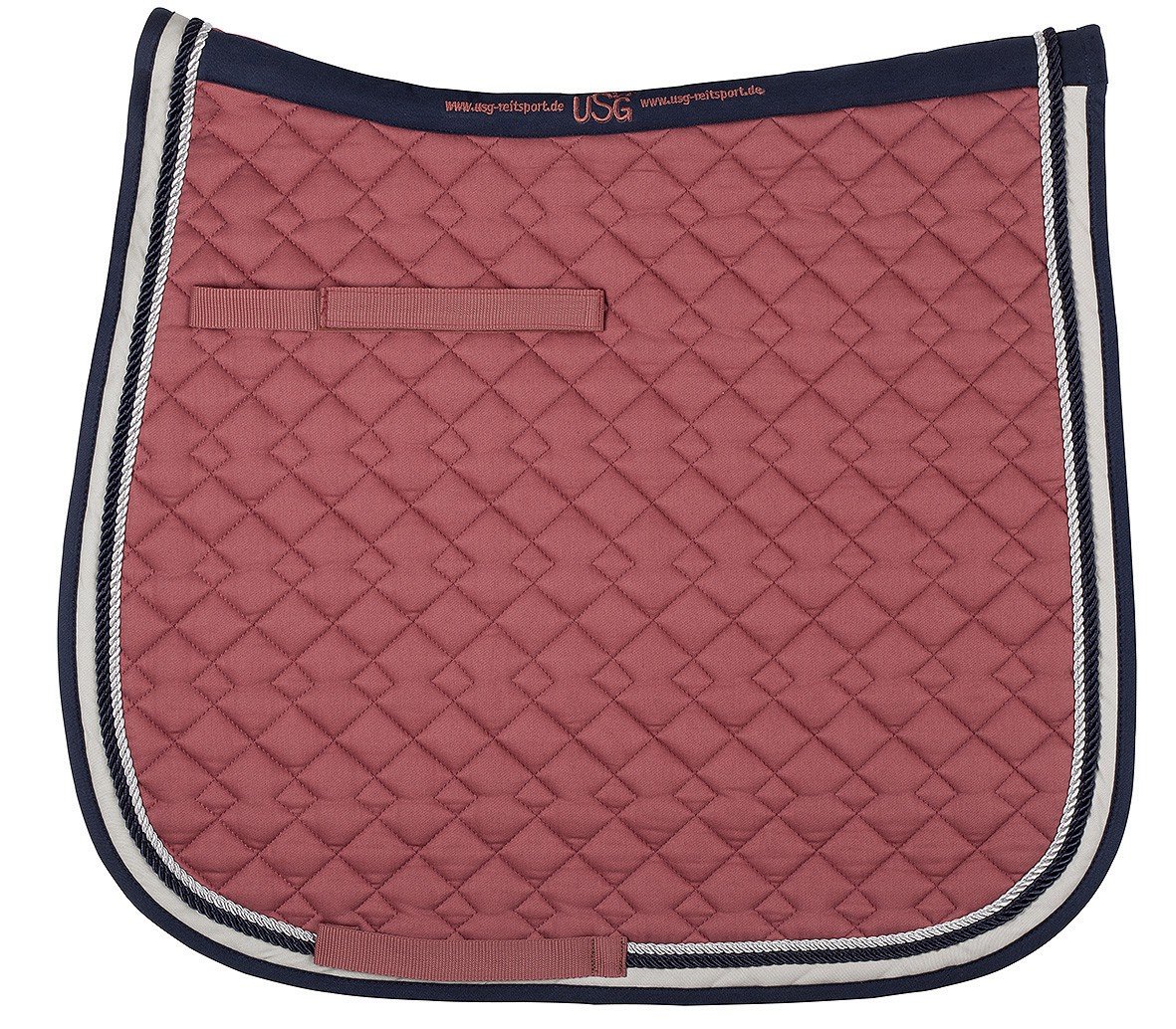 USG United Sportproducts Germany 14450004-272-350-402 Dressage Saddle Cloth, White/Navy Blue