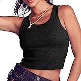 ARRIA Ribbed Crop Tank Top for Women – Soft Slim Fit Scoop Neck Sleeveless Shirt, Stretchy Fitted Basic Cute Summer Tops 2025