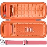 Baval Hard Portable Case Compatible With JBL Flip 7 Portable Wireless Bluetooth Waterproof Speaker(Orange Case)