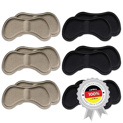 6 Paar komfortable Fersenpolster (verschiedene Farben) | Fersenhalter | Heel Pads | Schuheinlagen | für mehr Komfort und eine