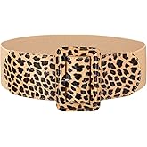 JASGOOD Women Wide Stretchy Belt Vintage Elastic Waist Belt for Dresses Fashion Ladies Waist Belt with Patent Square Buckle