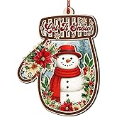 Snowman Ornaments, Snowman Christmas Ornament for Christmas Tree, Snowmen Wood and Acrylic Keepsake, Christmas Ornaments 2025, Snowmen Gifts for Winter Holiday, Rustic Winter Holiday Decor