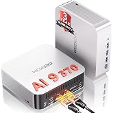 GEEKOM A9 Max AI Boost Mini PC,AMD Ryzen AI9 HX370(80Tops)32GB DDR5+2TB SSD | Copilot+ PC|Dual 2.5G LAN|WiFi7|BT5.4|USB4.0|HDMI2.1|8K Video Editing|mini computer for Business&amp;Gaming＆3D Rendering