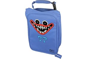 Mad Engine Poppy Playtime Huggy Wuggy Lunch Box Character Design Insulated Full Zip Tote Bag 10"