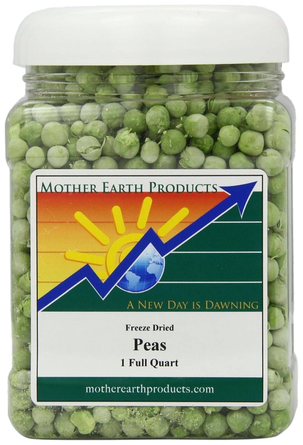 Mother Earth Products Freeze Dried Peas, Quart Jar