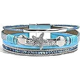 VIBILIA Boho Leather Wrap Bracelets for Women Multi-Layer Bracelets with Strong Clasp Jewelry for Women