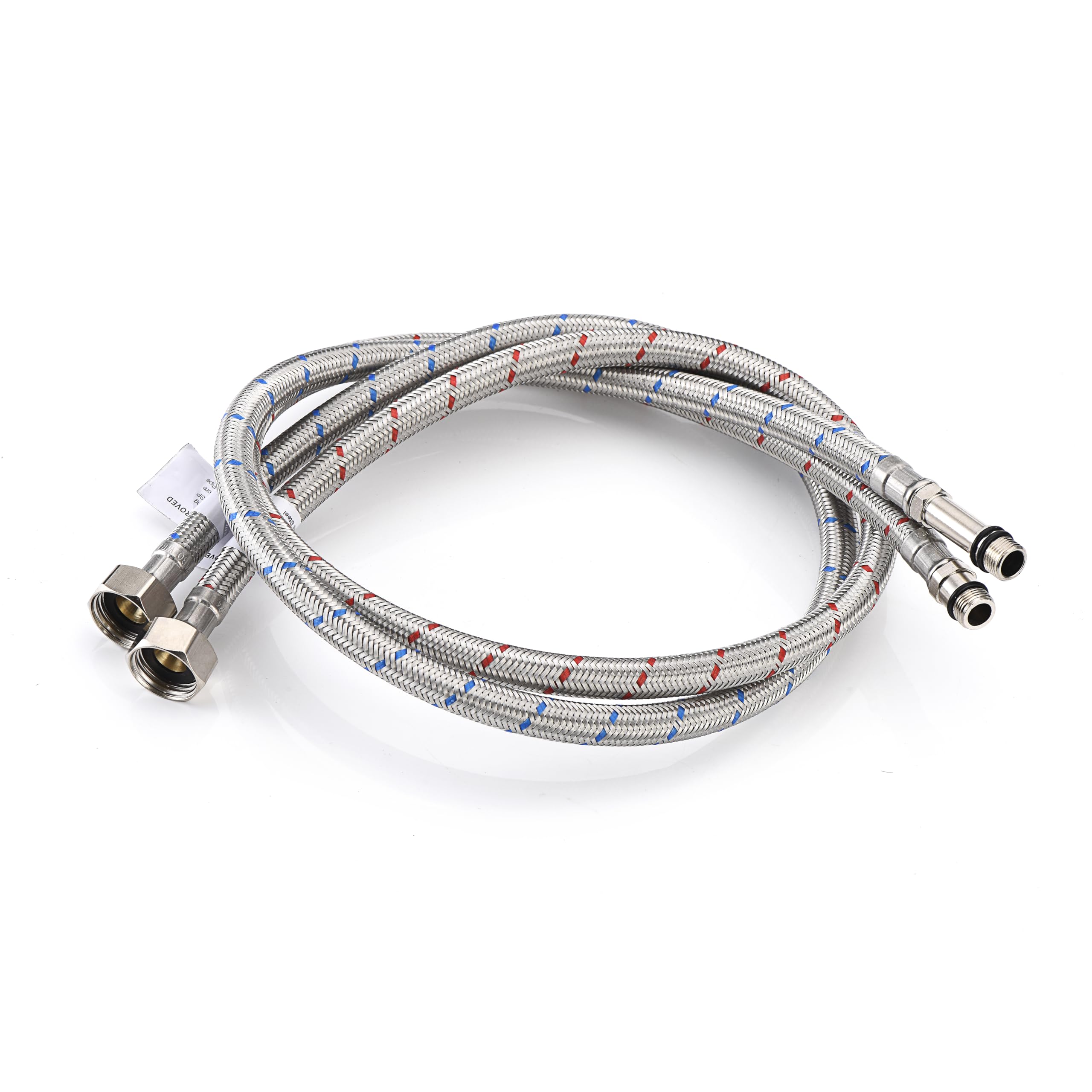 Home Range 900mm WRAS Approved 2 x M12 x 1/2” |5 Lengths| BSP Flexible Hose Pipe Tails, Replacement Kitchen Sink/Bathroom Basin Monobloc Tap Connectors, 304 Stainless Steel Braided Flexi Pipes