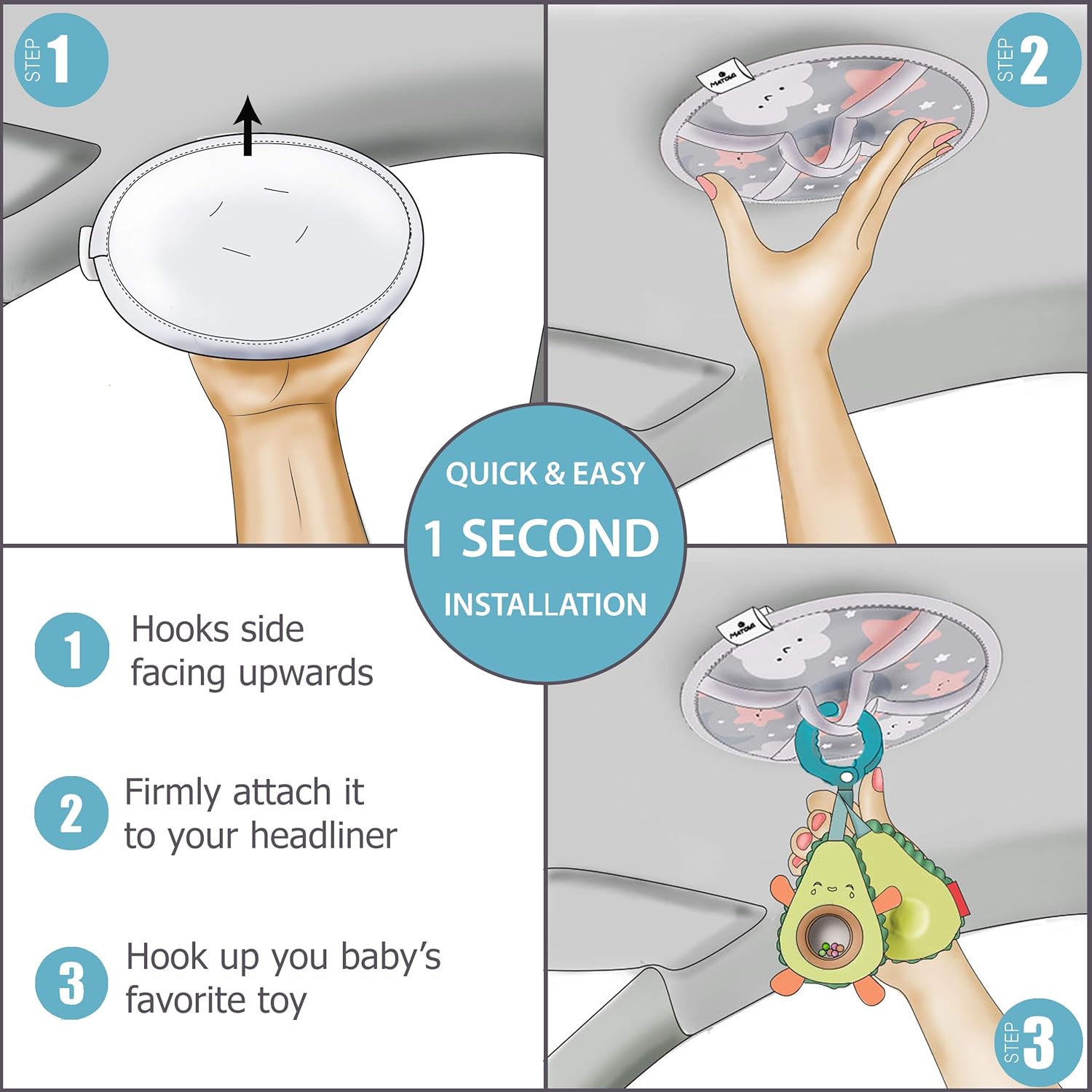 Nursery Durable Hook & Loop Matoki Car Hanger for Baby ...