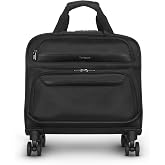 Targus 16" Transit 4-Wheel Rolling Laptop Bag, Black (TBR044GL) | Lightweight, Multi-Compartment, Unisex Carry-On Rolling Briefcase, Telescopic Handle, Smooth-Gliding Wheels