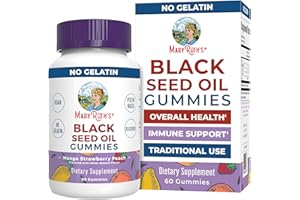 MaryRuth Organics Black Seed Oil Gummies | Black Cumin Seed Oil Supplement | Traditionally Used for Immune Support & Cardiovascular Health | Vegan | No Gelatin | Pectin Based | 60 Gummies