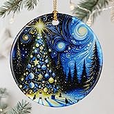 Starry Night Ornament – Christmas Ornament, Christmas Tree Ornament, & Perfect Holiday Decor | Gifts for Art Lover, Gift Exchange, Gift Idea - Xmas Tree