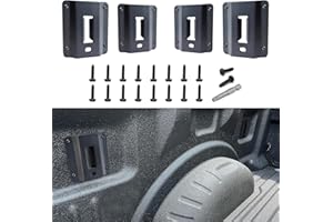 MORKOT 4 Pack Truck Bed Tie Down Anchor Boxlink E Port Bracket Plates Compatible with Ford Raptor 2015-2024 F150 / F250 / F350 Super Duty, Fit for E Track Accessories