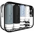 Liquids Leak Proof 4 Pack Travel Bottles Set - TSA Approved Silicone Containers For Travel Accessories