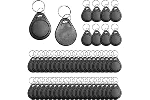 JOJOCY 50 PCS 125kHz RFID Key Fob Proximity ID Card Token Tag Keypad Card Reader/Writer T5577 Universal for Door Entry Access Control System Security Lock Wholesale