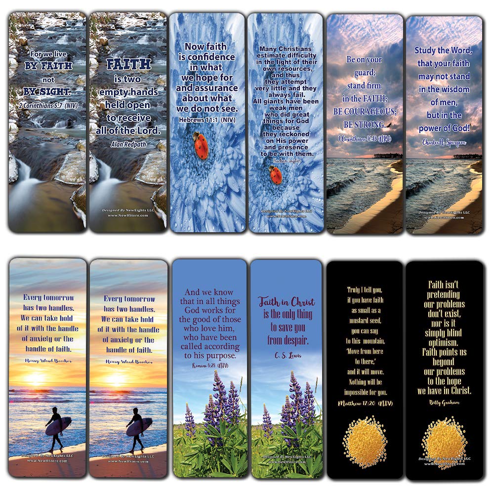 Faith Scriptures Cards Bookmarks (12-Pack)