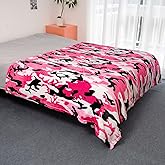 HommomH Camo Blanket,Pink Camouflage Throw Blanket Soft and Warm Gifts for Men and Women, 60"x80"