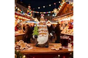 REZPUAO Christmas Gnomes Decor Resin Christmas Gnomes Figurines Holiday Gnome Figurines for Indoor Tabletop Decor Table centerpieces Window Sill Gifts (White)