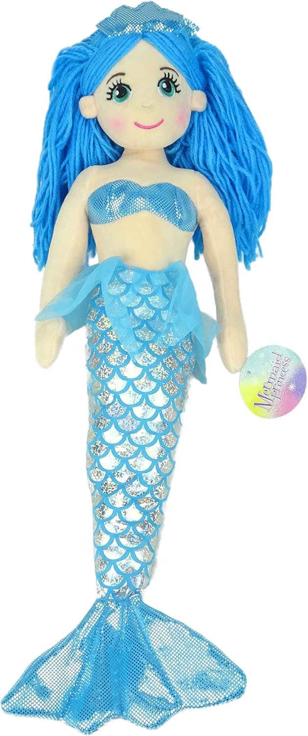 55cm Mermaid Princess Soft Toy Plush Doll (Blue) Amazon.co.uk Toys & Games