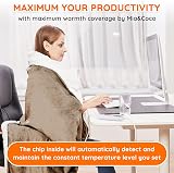 Mia&Coco Electric Heated Blanket Throw 180x130cm Flannel Sherpa 10 Heat 9h view 5