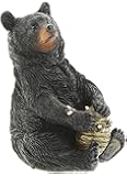 Black Bear with Beehive Resin Figurine, 8"