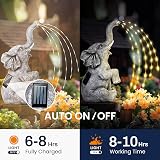 GIGALUMI Upgraded Elephant Garden Statue Solar LED Watering Light 10.6 inch view 4