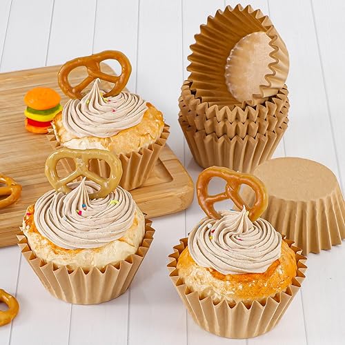 Caperci Heavy Duty Standard Natural Cupcake Liners 150 Counts