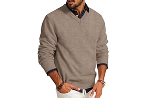 PJ PAUL JONES Mens V Neck Pullover Lightweight Wool Blend Long Sleeve Knit Sweater