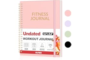 Workout Planner for Women and Men, A5 (6.4" x 8.3") - Workout Journal Planner Gift for Athletics Gym Essentials Home Workouts