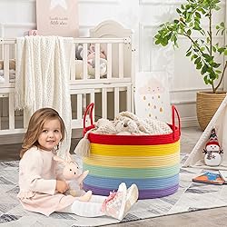 KAKAMAY Large Blanket Basket (20"x13"),Woven