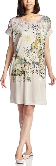 ブラックマリア Black Maria スカンジナビアンナイトワンピース 007 32 11 502 0 グレージュ F ワンピース チュニック 通販 Amazon