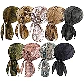 DOCILA 9 Pcs Do Rags Skull Cap Men Women Helmet Liner Head Bandana Motorcycle Durags Caps Cycling Beanie Sports Accessories