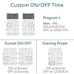 UltraPro Daysmart 7-Day Digital Outlet Timer, 2