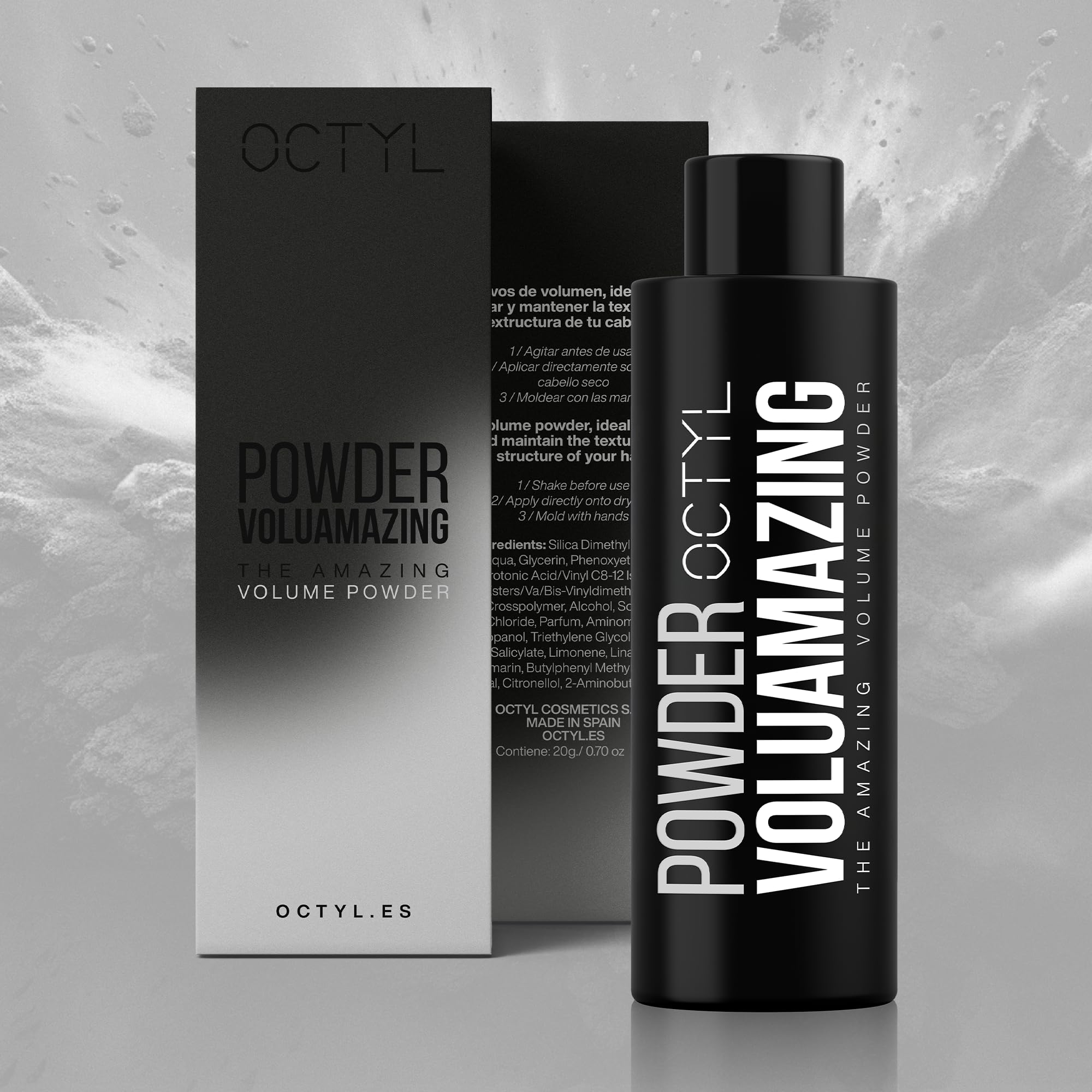 OCTYL - Voluamazing Hair Texturizing Powder | Volumizing & Styling for Men & Women | Long-Lasting Hold | Frizz Control | Natural Matte Finish, 22g Pack