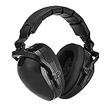 Amazon Basics Noise-Reduction Safety Earmuffs Ear Protection, Solid Black