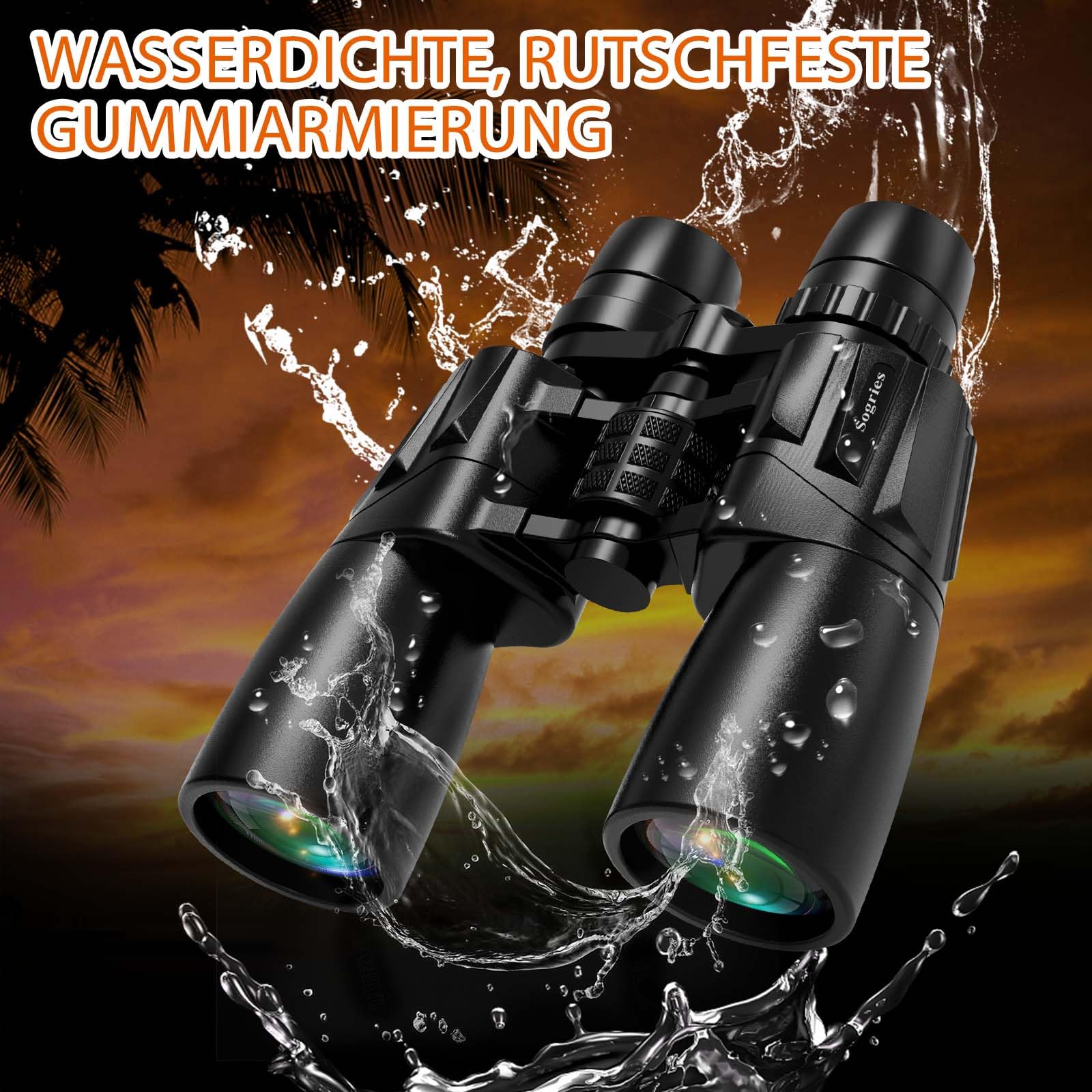10–30x50 Zoom Fernglas für Erwachsene, HD Fernglas für Vogelbeobachtung, Reisen, Jagd, Konzerte mit großer Sicht, BAK4, FMC-Objektiv, klare Sicht bei schlechten 5