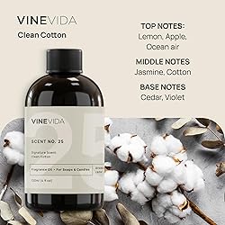 VINEVIDA [128 Fl Oz] Clean Cotton Diffuser Oil