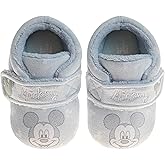 Disney Baby Booties Girls Boys Infant Shoes - Mickey, Minnie and Winnie the Pooh First Walker Warm Socks Newborn Crib Slippers (Size 2,3,4 Infant)