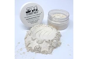 STARDUST MICAS Red Pearl 2-Tone Mica Powder, Mother of Pearl Pigment Powder, Satin Pearl Red for Resin, White Red Pigment Powder, Ghost Effect Silicone Pigment Powder (Pearl Red, 36 Gram Jar)