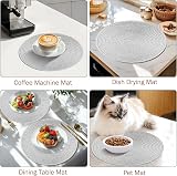 HEYOMART Round Placemats Set of 6 38cm Silver Woven Placemats Christmas view 5