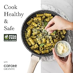 CAROTE Non Stick Frying Pans,Nonstick Granite Fry
