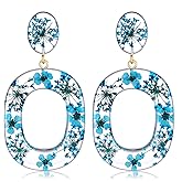 Acrylic Earrings For Women Statement Geometric Earrings Resin Acetate Drop Dangle Earrings Mottled Hoop Earrings Fashion Jewelry