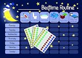 kids2learn Bedtime Routine Chart Twin Pack 2 Blue A4 Reward Stickers for Sleep view 2