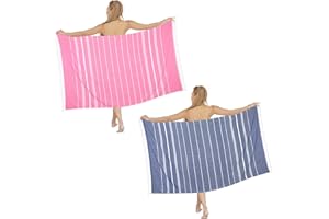 Dlebay Beach Towel 2 Pack,Sand Free Beach Towels Oversized 39 x 72,Turkish Beach Towel Quick Dry Towel,Lightweight Pool Towels for Adults Travel Towel,Super Absorbent Towels Beach Essentials