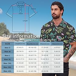 Xdceu Men's Dinosaur Golf Polo Shirt Dinosaur Golf