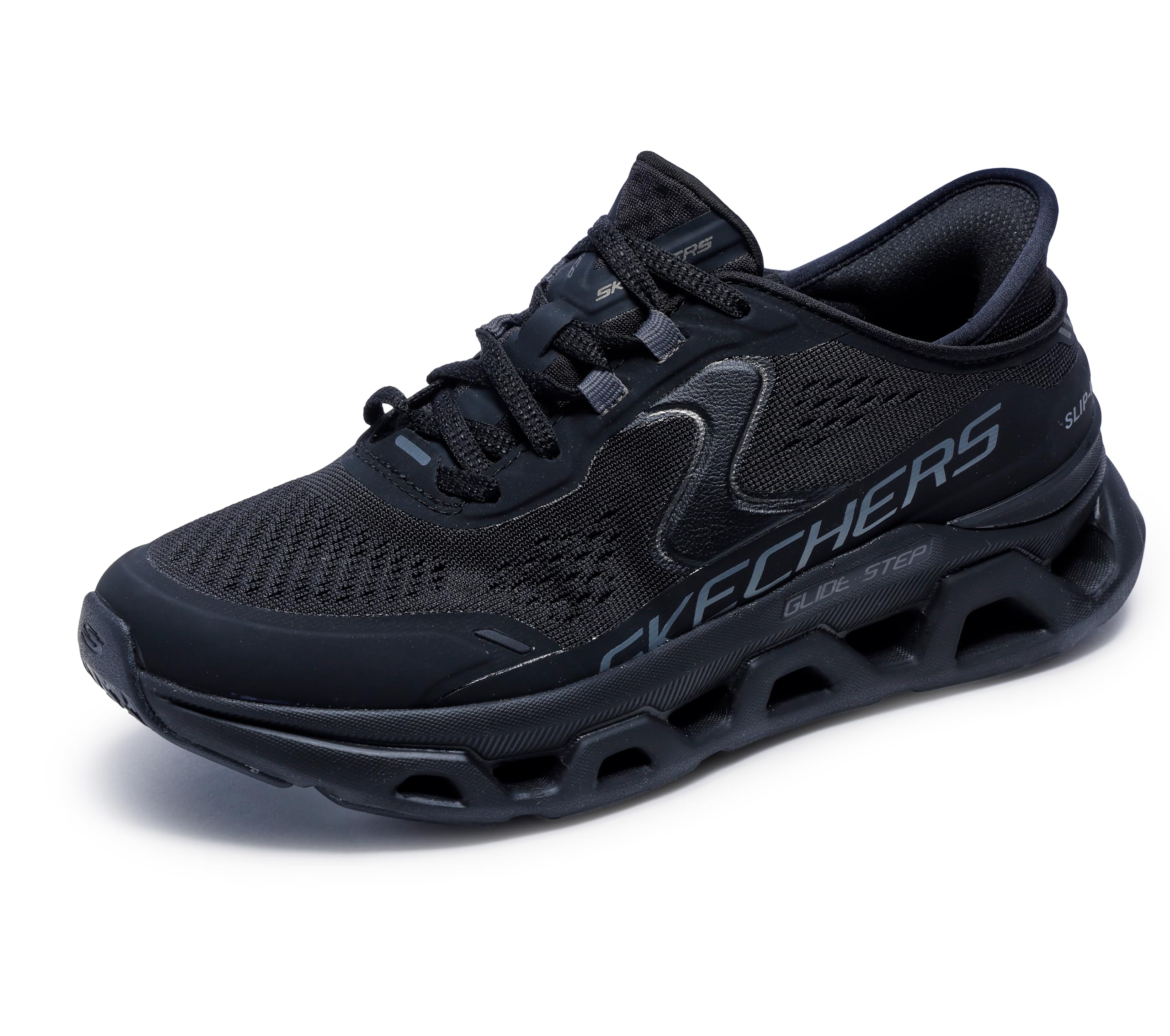 Skechers Women's Glide-Step ATLUS Hands Free Slip-INS Sneaker, BBK=Black/Black, 6.5 Image Skechers Women's Glide-Step ATLUS Hands Free Slip-INS Sneaker, BBK=Black/Black, 6.5 Image