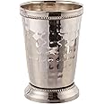 Elegance 12 oz Hammered Mint Julep Cup, Large, Silver