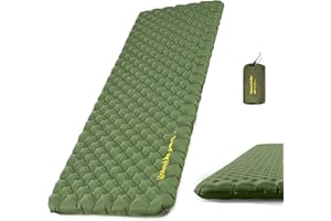 Naturehike 25oz Ultralight Sleeping Pad, Insulated Inflatable Sleeping Pad 4.6R, Lightweight Sleeping Mat for Camping, Hiking, Backpacking, with Air Pump Sack