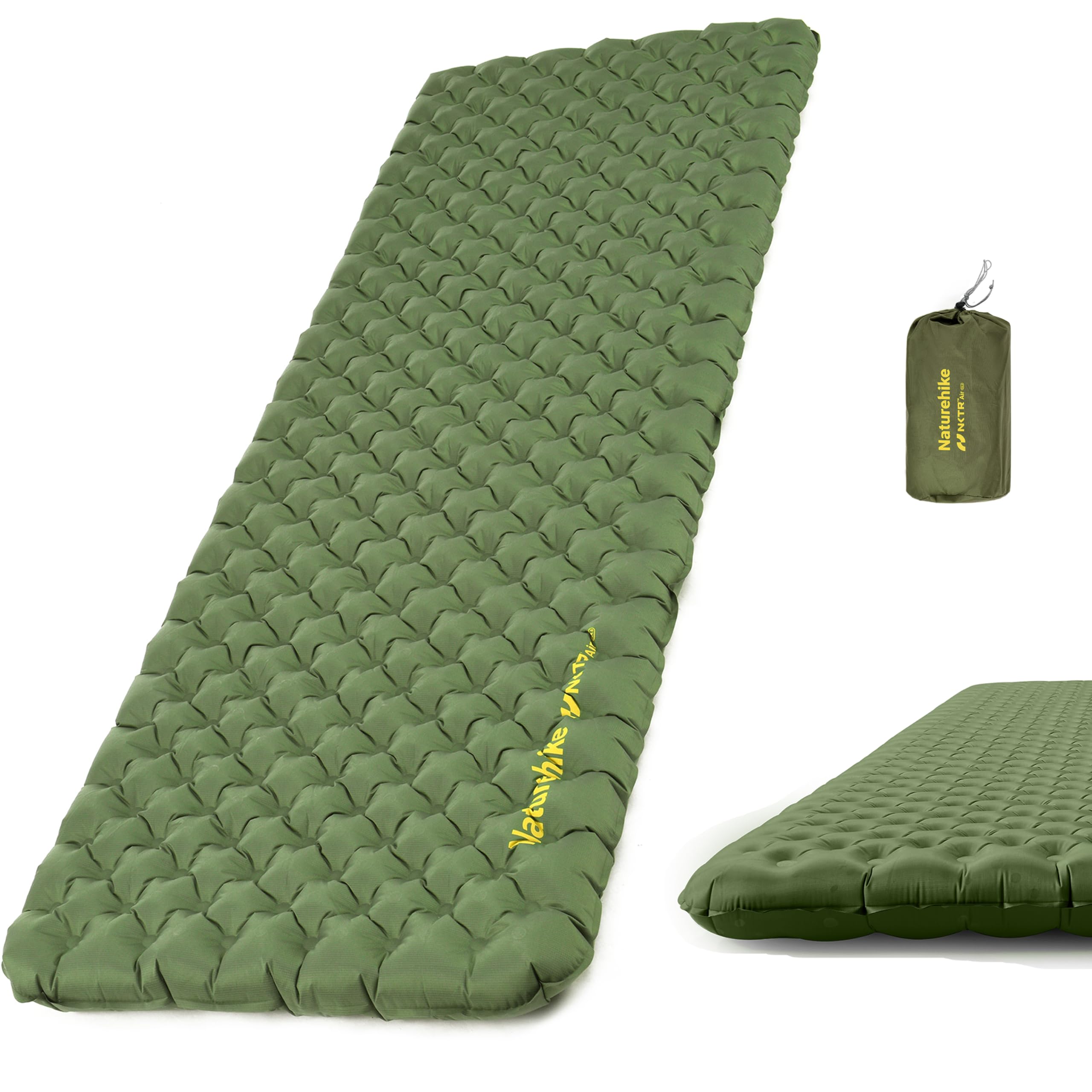Photo 1 of Naturehike 25oz Ultralight Sleeping Pad, Insulated Inflatable Sleeping Pad 4.6R, Lightweight Sleeping Mat for Camping, Hiking, Backpacking, with Air Pump Sack