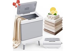 Labiim [Truely Upgrade Foldable] Luxury Towel Warmer, 35L Extra Large Towel Warmer Bucket Fits 4 Oversized 40"x70"Towels, Fast Heat Portable Blanket Heater for Bathroom Spa PJs &More, Star White
