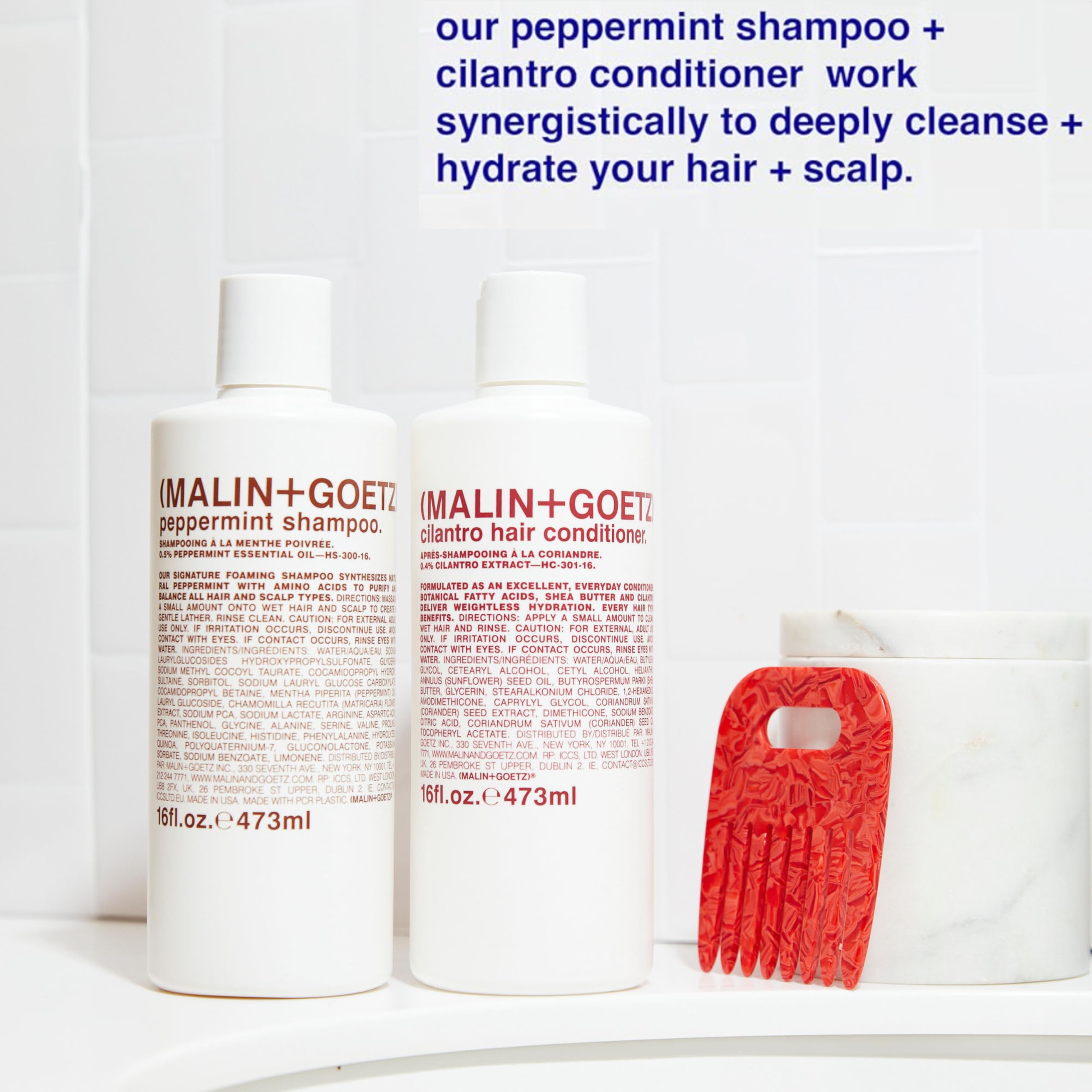 Malin + Goetz Shampoo – Clarifying, Unisex Natural Shampoo to Cleanse & Hydrate, Scalp Treatment Nourishes and Restores Healthy Texture for All Hair Types, Vegan and Cruelty-Free